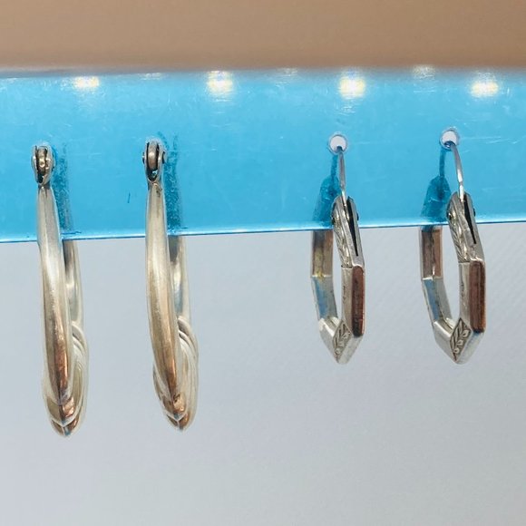 Classic Sterling Hoop Earrings 5g - Picture 4 of 13